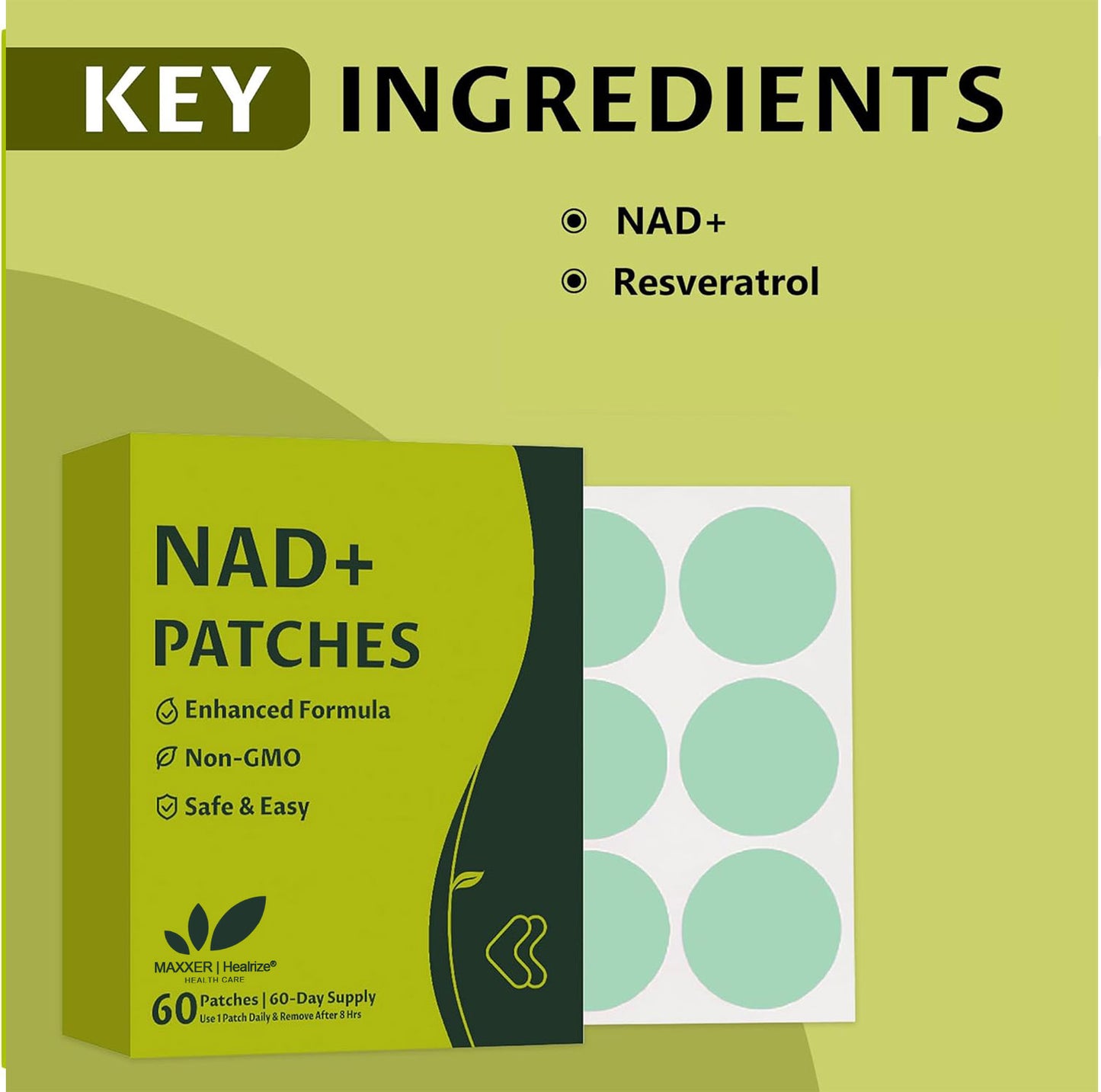 ✪𝗠𝗔𝗫𝗫𝗘𝗥| 𝗛𝗲𝗮𝗹𝗿𝗶𝘇𝗲® NAD Patches for Women