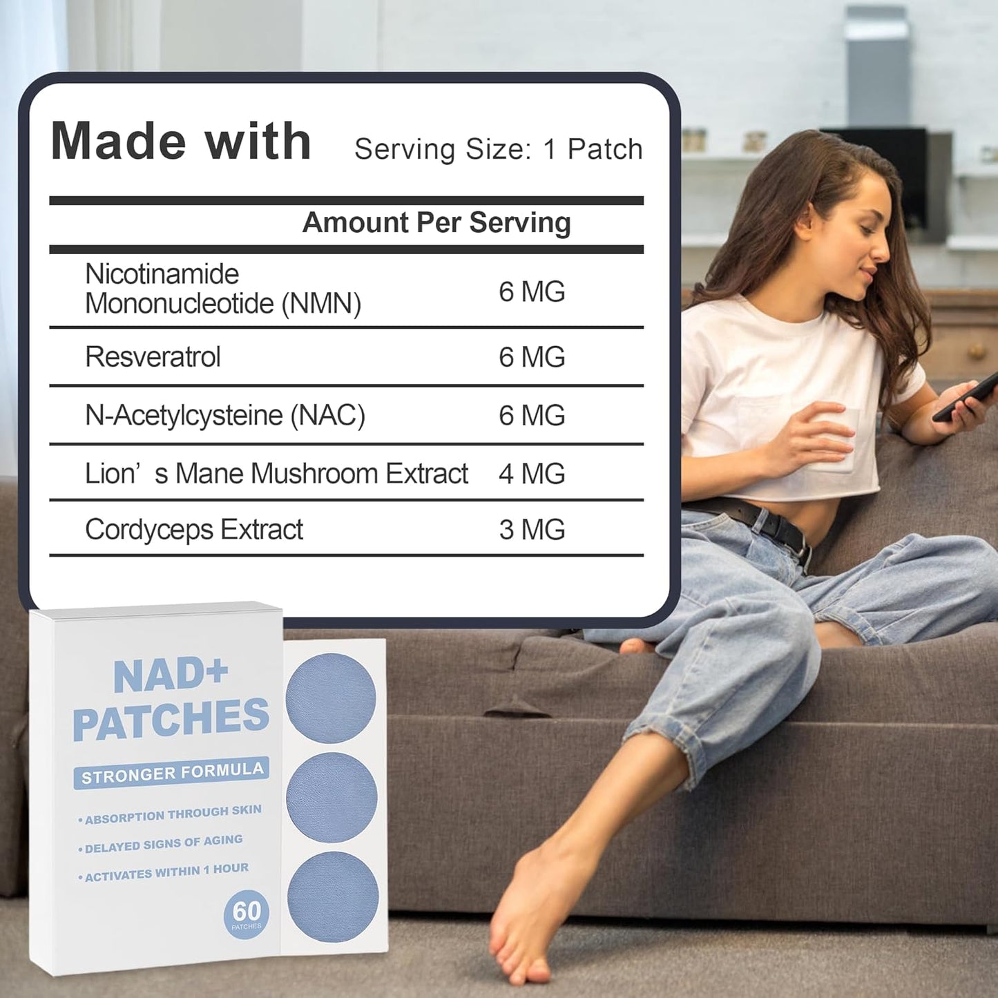 ✪𝗠𝗔𝗫𝗫𝗘𝗥| 𝗛𝗲𝗮𝗹𝗿𝗶𝘇𝗲® NAD Patches for Women
