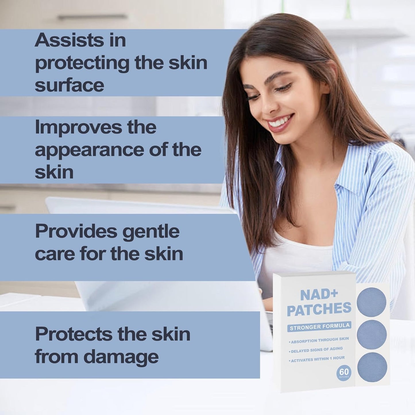 ✪𝗠𝗔𝗫𝗫𝗘𝗥| 𝗛𝗲𝗮𝗹𝗿𝗶𝘇𝗲® NAD Patches for Women