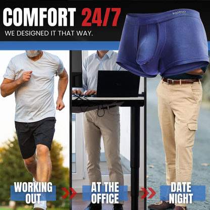 BQODQO®︎ |✪MAXXER Class A Antibacterial Modal Dual Pouch Boxer Briefs with V Fly