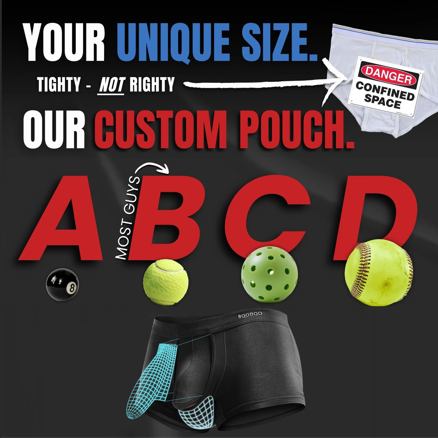 BQODQO®︎ |✪MAXXER Class A Antibacterial Modal Dual Pouch Boxer Briefs with V Fly