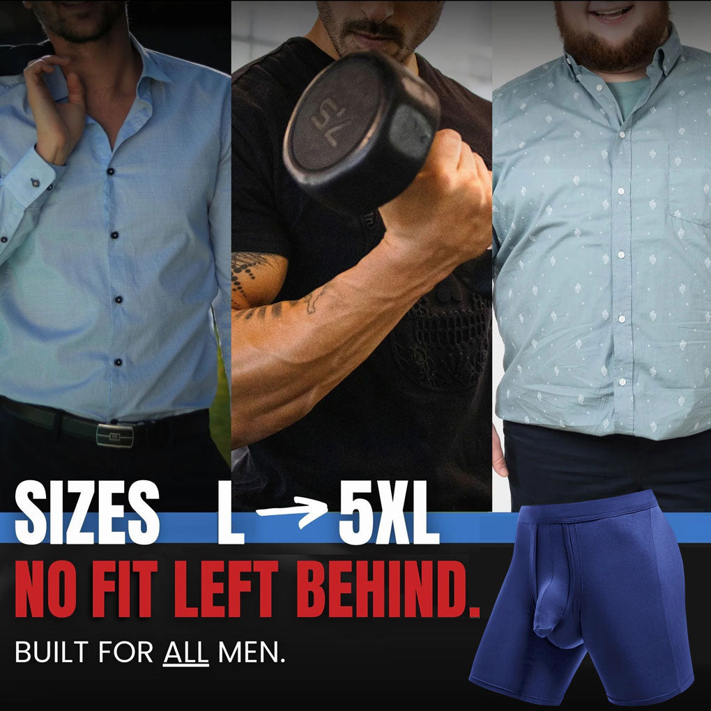 ✪MAXXER Class A Antibacterial Modal Dual-Pouch Boxer Briefs Extended Athletic Fit with V-Fly