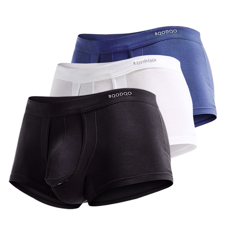 BQODQO®︎ |✪MAXXER Class A Antibacterial Modal Dual Pouch Boxer Briefs with V Fly
