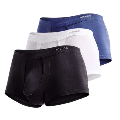 BQODQO®︎ |✪MAXXER Class A Antibacterial Modal Dual Pouch Boxer Briefs with V Fly