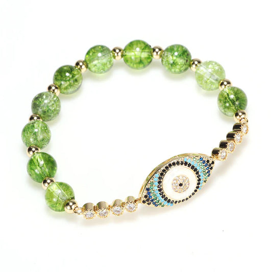 【ECONASIM|CZTICLE®】 – Natural Peridot Abundance Bracelet