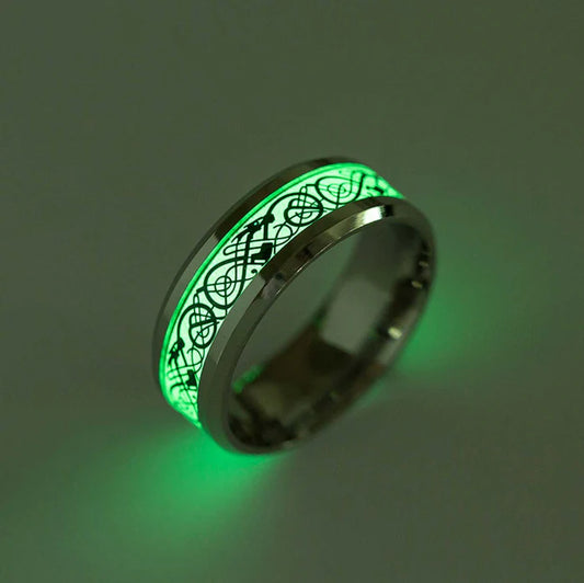 【ECONASIM|CZTICLE®】 – Glow-in-the-Dark Dragon Ring
