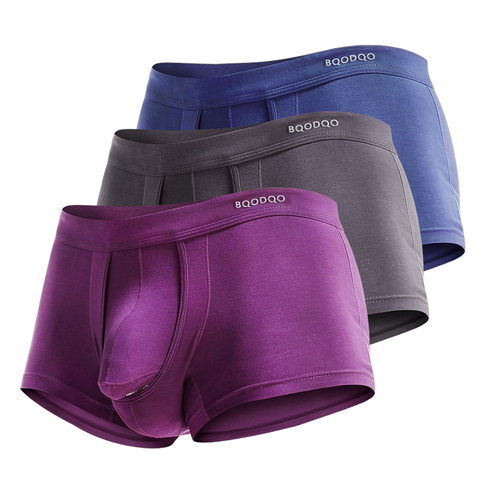 BQODQO®︎ |✪MAXXER Class A Antibacterial Modal Dual Pouch Boxer Briefs with V Fly